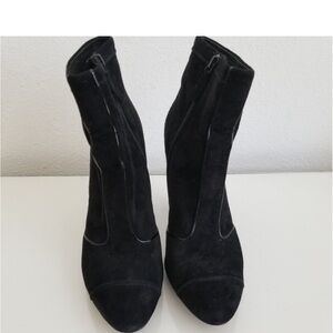 Cole Haan booties boots black soft suede 9